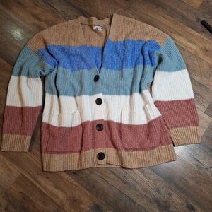 American Eagle Outfitters Multicolor Striped Cardigan